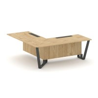 Steel Meet KD-PR.B.SPPOU-20(L) (Тиквуд светлый/Антрацит) Проходной угловой модуль левый