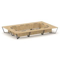 Steel Meet KDK-PR.B.SP-26K2 (Тиквуд светлый/Антрацит) Стол переговорный прямоугольный