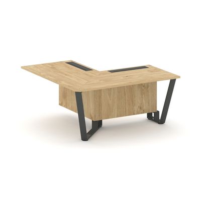 Steel Meet KDK-PR.B.SPPOU-16(L) (Тиквуд светлый/Антрацит) Проходной угловой модуль левый