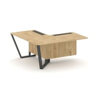 Steel Meet KDK-PR.B.SPZOU-16(L) (Тиквуд светлый/Антрацит) Завершающий угловой модуль левый