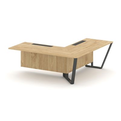 Steel Meet KDK-PR.B.SPZOU-20(R) (Тиквуд светлый/Антрацит) Завершающий угловой модуль правый