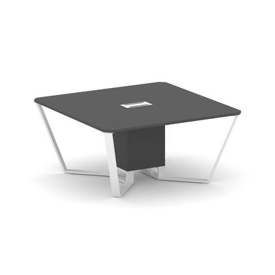 Steel Meet KD-PR.B.SP-08 (Антрацит/Белый) Стол переговорный квадратный