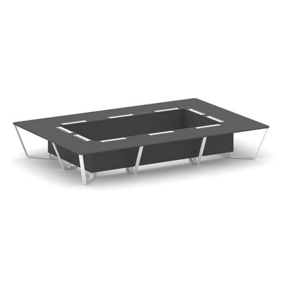 Steel Meet KD-PR.B.SP-20K (Антрацит/Белый) Стол переговорный прямоугольный