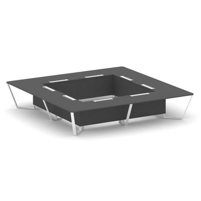 Steel Meet KD-PR.B.SP-20K2 (Антрацит/Белый) Стол переговорный квадратный