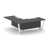 Steel Meet KD-PR.B.SPPOU-20(L) (Антрацит/Белый) Проходной угловой модуль левый