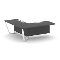 Steel Meet KD-PR.B.SPZOU-20(L) (Антрацит/Белый) Завершающий угловой модуль левый