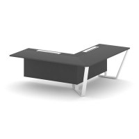 Steel Meet KDK-PR.B.SPZOU-20(R) (Антрацит/Белый) Завершающий угловой модуль правый