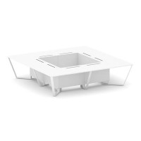 Steel Meet KD-PR.B.SP-16K (Белый бриллиант/Белый) Стол переговорный квадратный