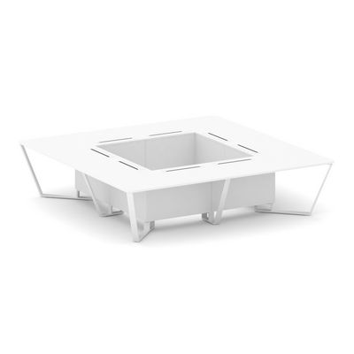 Steel Meet KD-PR.B.SP-16K (Белый бриллиант/Белый) Стол переговорный квадратный