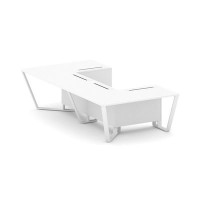 Steel Meet KDK-PR.B.SP-07P (Белый бриллиант/Белый) Стол переговорный П-образный