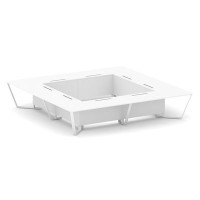 Steel Meet KDK-PR.B.SP-20K2 (Белый бриллиант/Белый) Стол переговорный квадратный