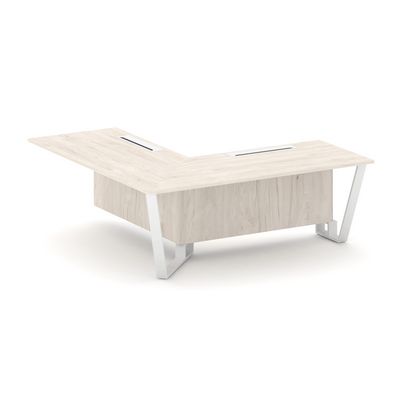 Steel Meet KD-PR.B.SPPOU-20(L) (Денвер светлый/Белый) Проходной угловой модуль левый