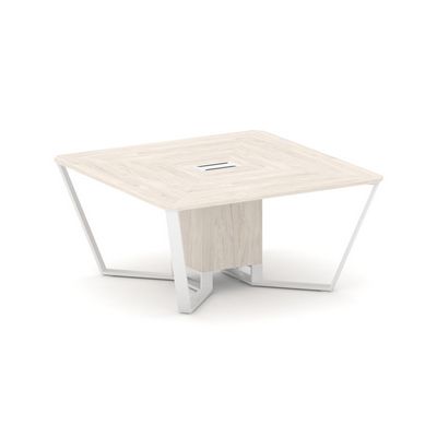 Steel Meet KDK-PR.B.SP-08 (Денвер светлый/Белый) Стол переговорный квадратный