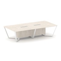 Steel Meet KDK-PR.B.SP-12 (Денвер светлый/Белый) Стол переговорный прямоугольный