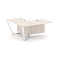 Steel Meet KDK-PR.B.SPZOU-16(L) (Денвер светлый/Белый) Завершающий угловой модуль левый