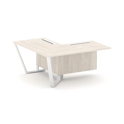 Steel Meet KDK-PR.B.SPZOU-16(L) (Денвер светлый/Белый) Завершающий угловой модуль левый