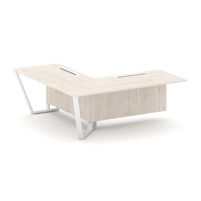 Steel Meet KDK-PR.B.SPZOU-20(L) (Денвер светлый/Белый) Завершающий угловой модуль левый