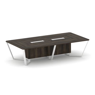 Steel Meet KD-PR.B.SP-12 (Дуб мали/Белый) Стол переговорный прямоугольный