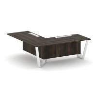 Steel Meet KD-PR.B.SPPOU-20(L) (Дуб мали/Белый) Проходной угловой модуль левый