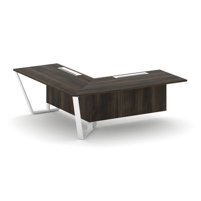 Steel Meet KD-PR.B.SPZOU-20(L) (Дуб мали/Белый) Завершающий угловой модуль левый