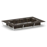 Steel Meet KDK-PR.B.SP-26K2 (Дуб мали/Белый) Стол переговорный прямоугольный