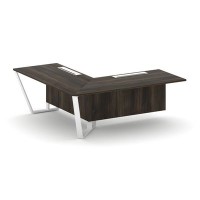 Steel Meet KDK-PR.B.SPZOU-20(L) (Дуб мали/Белый) Завершающий угловой модуль левый