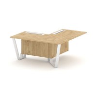 Steel Meet KD-PR.B.SPPOU-16(R) (Тиквуд светлый/Белый) Проходной угловой модуль правый