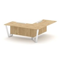 Steel Meet KD-PR.B.SPPOU-20(R) (Тиквуд светлый/Белый) Проходной угловой модуль правый