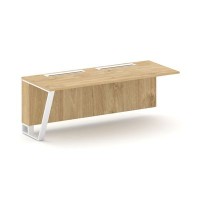 Steel Meet KD-PR.B.SPZO-20(L) (Тиквуд светлый/Белый) Завершающий модуль