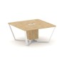 Steel Meet KDK-PR.B.SP-08 (Тиквуд светлый/Белый) Стол переговорный квадратный