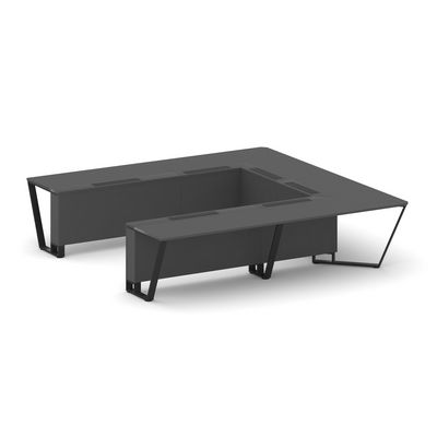 Steel Meet KD-PR.B.SP-11P (Антрацит/Черный) Стол переговорный П-образный