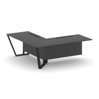 Steel Meet KD-PR.B.SPZOU-20(L) (Антрацит/Черный) Завершающий угловой модуль левый