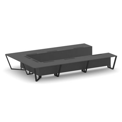 Steel Meet KDK-PR.B.SP-15P (Антрацит/Черный) Стол переговорный П-образный