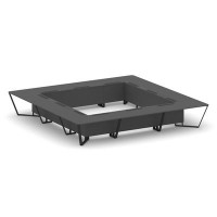 Steel Meet KDK-PR.B.SP-24K (Антрацит/Черный) Стол переговорный квадратный