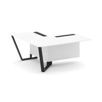 Steel Meet KDK-PR.B.SPZOU-16(L) (Белый бриллиант/Черный) Завершающий угловой модуль левый