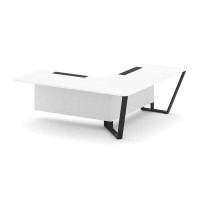 Steel Meet KDK-PR.B.SPZOU-20(R) (Белый бриллиант/Черный) Завершающий угловой модуль правый