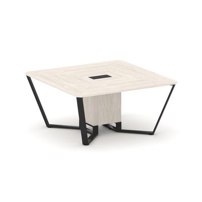 Steel Meet KD-PR.B.SP-08 (Денвер светлый/Черный) Стол переговорный квадратный