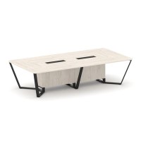 Steel Meet KD-PR.B.SP-12 (Денвер светлый/Черный) Стол переговорный прямоугольный