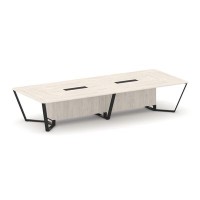 Steel Meet KD-PR.B.SP-14 (Денвер светлый/Черный) Стол переговорный прямоугольный