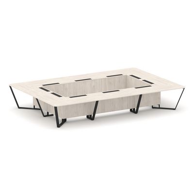 Steel Meet KD-PR.B.SP-20K (Денвер светлый/Черный) Стол переговорный прямоугольный