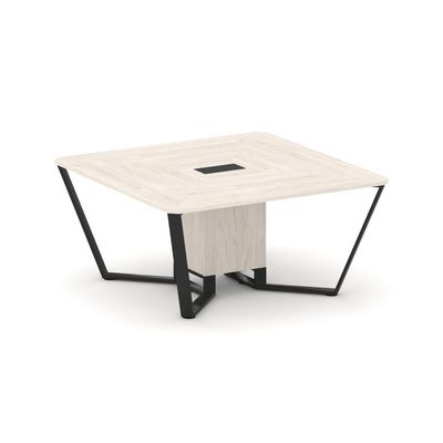 Steel Meet KDK-PR.B.SP-08 (Денвер светлый/Черный) Стол переговорный квадратный