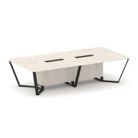 Steel Meet KDK-PR.B.SP-12 (Денвер светлый/Черный) Стол переговорный прямоугольный
