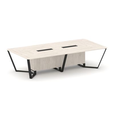 Steel Meet KDK-PR.B.SP-12 (Денвер светлый/Черный) Стол переговорный прямоугольный