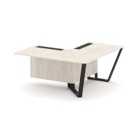 Steel Meet KDK-PR.B.SPZOU-16(R) (Денвер светлый/Черный) Завершающий угловой модуль правый