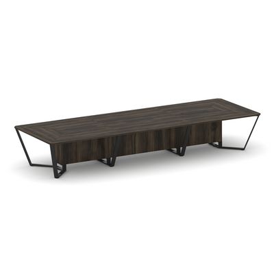 Steel Meet KD-PR.B.SP-16 (Дуб мали/Черный) Стол переговорный прямоугольный