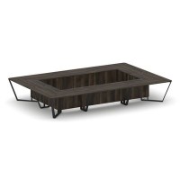 Steel Meet KD-PR.B.SP-20K (Дуб мали/Черный) Стол переговорный прямоугольный