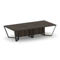 Steel Meet KDK-PR.B.SP-12 (Дуб мали/Черный) Стол переговорный прямоугольный