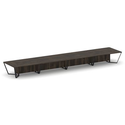 Steel Meet KDK-PR.B.SP-24 (Дуб мали/Черный) Стол переговорный прямоугольный