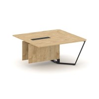 Steel Meet KD-PR.B.SPZW-16 (Тиквуд светлый/Черный) Завершающий модуль L=1600