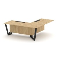 Steel Meet KDK-PR.B.SPPOU-20(R) (Тиквуд светлый/Черный) Проходной угловой модуль правый